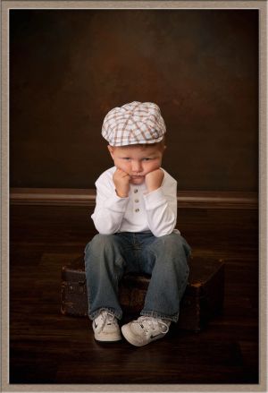 Cute Little Boy in Portrait Studio in Lake Oswego, Oregon